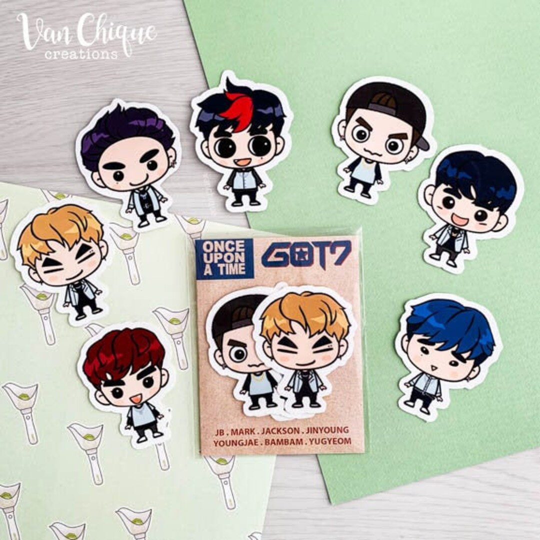Gotg Sticker GOT7 Stickers | Gotoon Girls Girls Girls Era Die-cut Weatherproof ...