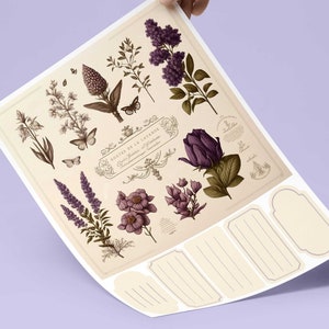 Lavender Printable Journaling & Scrapbooking Ephemera Set