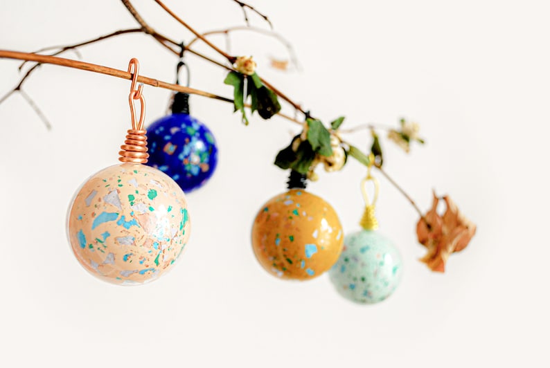 Christmas Balls Terrazzo Christmas Decoration