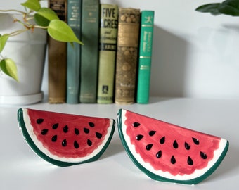 Vintage Ceramic Watermelon Salt & Pepper Shakers by Matrix Home