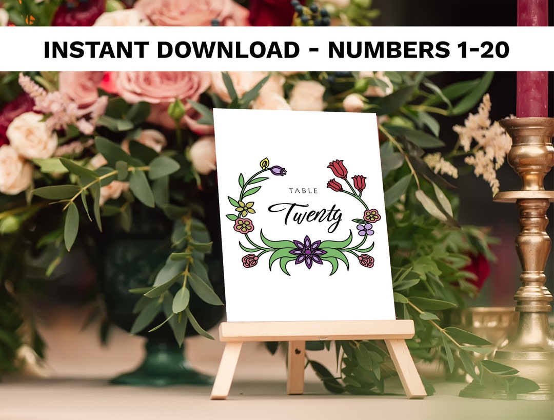 Native American Style Printable Table Numbers - Etsy