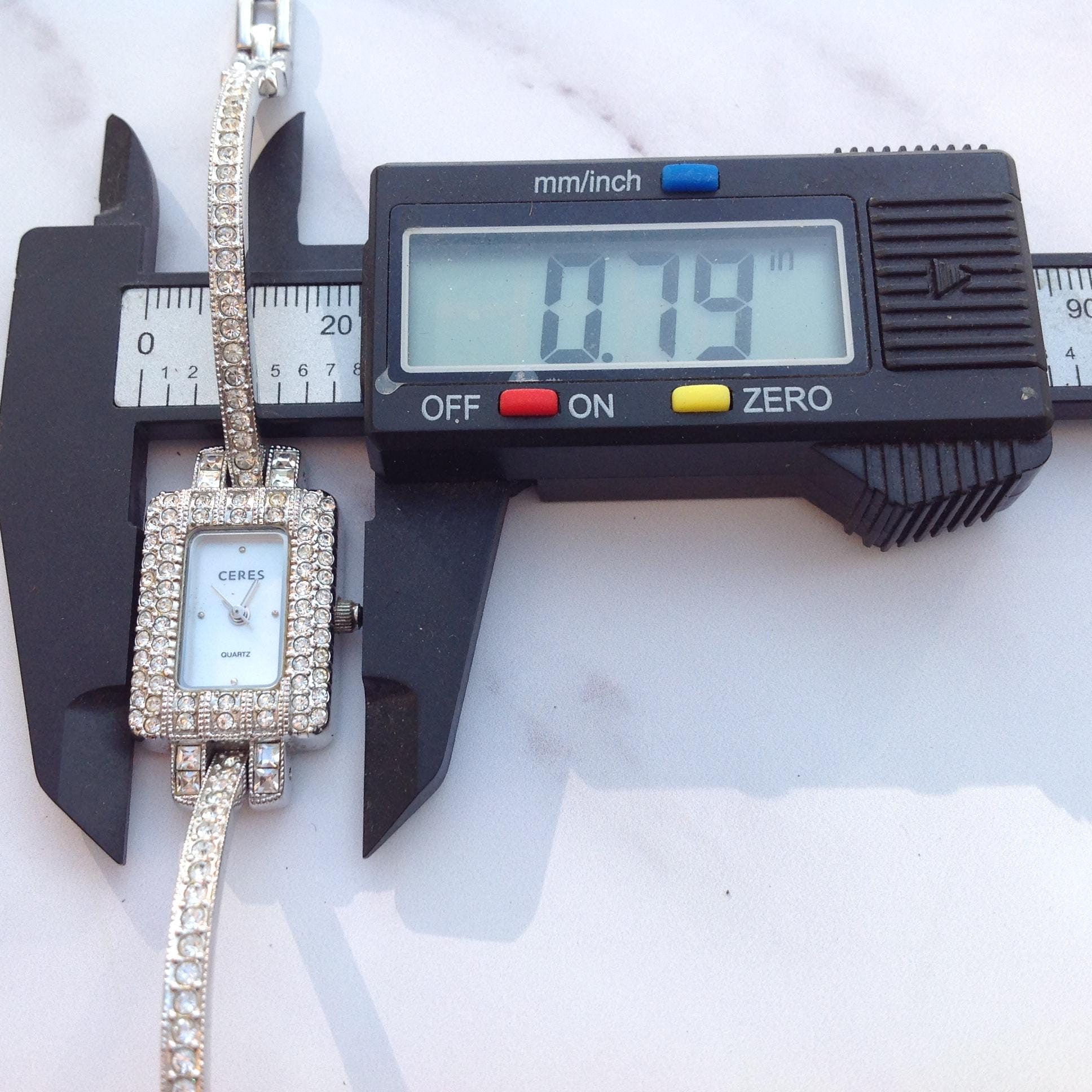 Ceres Ladies Watch Art Deco Tank Pave Crystal Bling - Etsy 