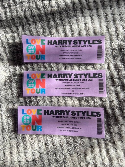 Harry Styles HSLOT / Love on Tour Souvenir Concert Tickets Etsy UK