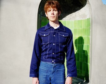 X-large / 2000s Transnine Navy Blue Sunfaded Distressed Full Zip  