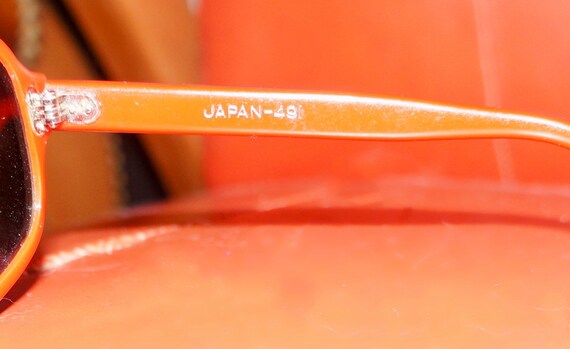 1970s Japanese Mirrored Red White and Blue Sungla… - image 6