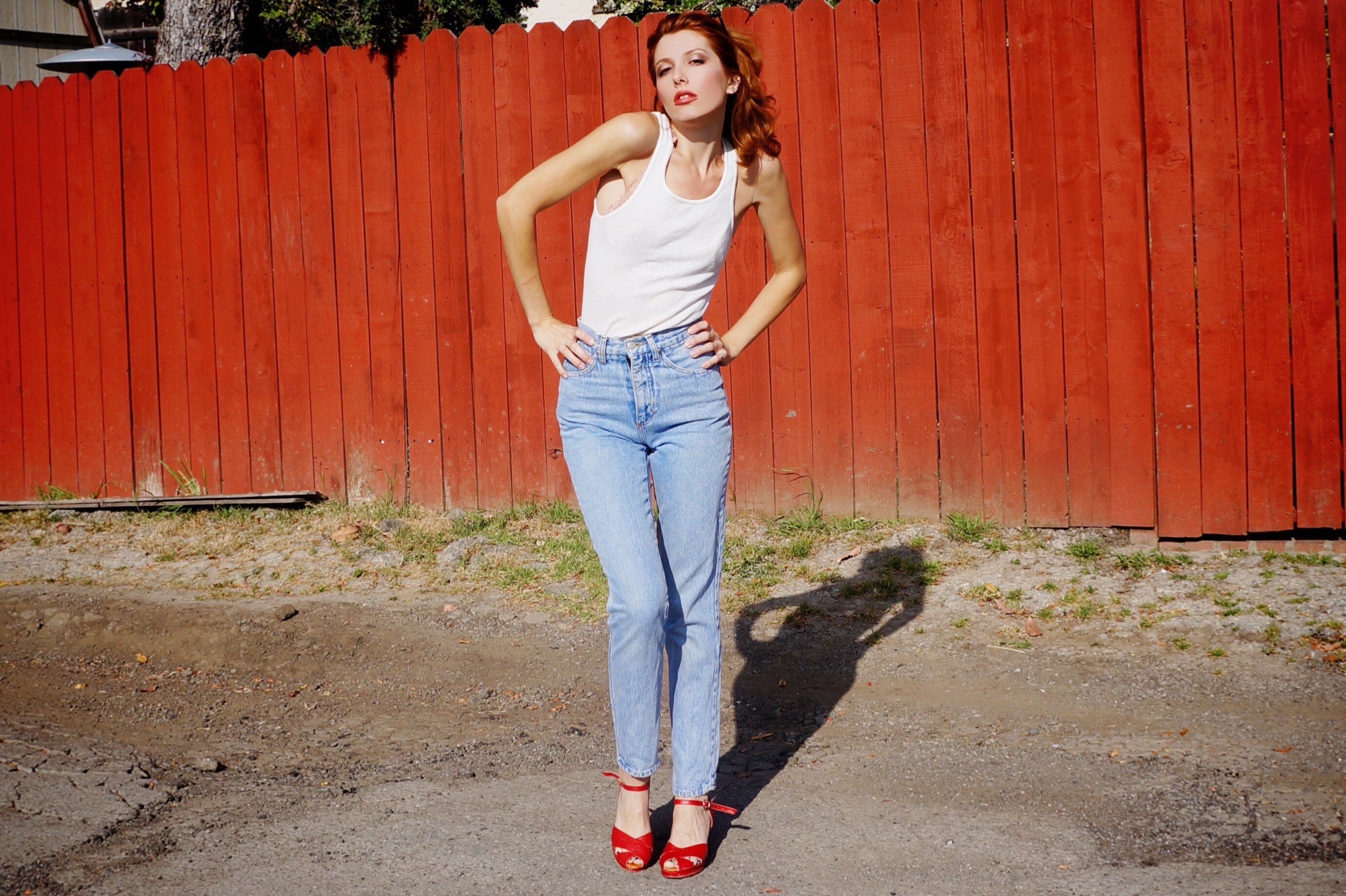 cigarette pants of the 80s Black  Unique Vintage 1980s Light Wash Cigarette Jeans