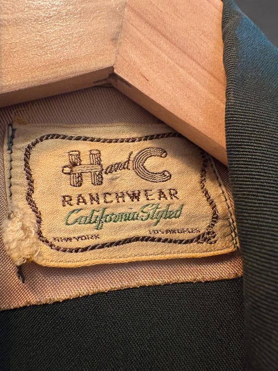 RARE 1940s H Bar C California Ranchwear Western Shirt / 40s Gabardine H Bar C Western Shirt / 40s Western Shirt View 6