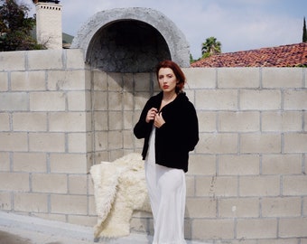 Victorian Silk Velvet Jacket, Antique Opera Coat, Extra Small
