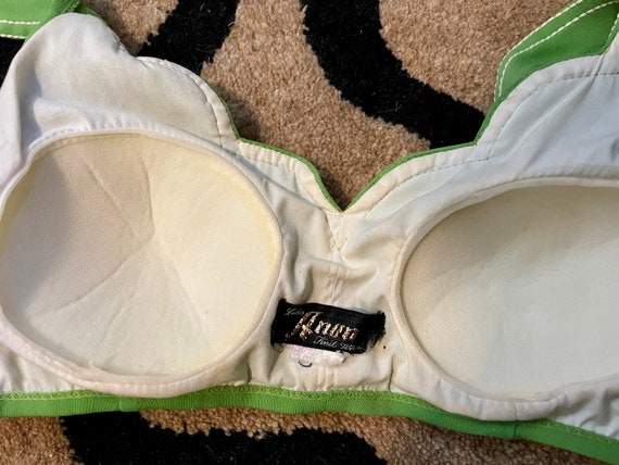 1950s Lime Green Playsuit Set / 1950s Green Bikin… - image 7