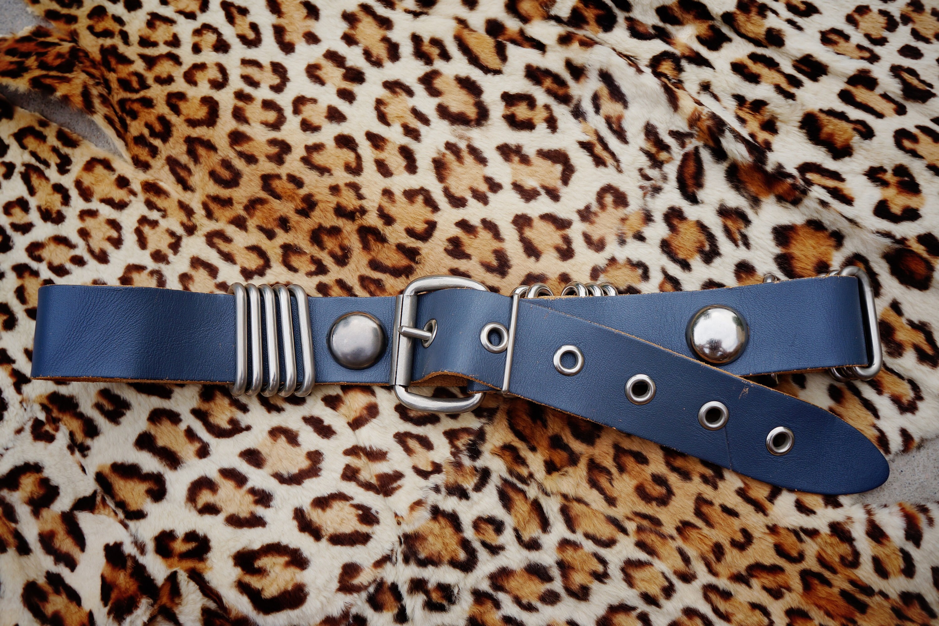 70s Vintage Gray Studded Belt Gray Studded Belt: Vintage Women main image 4