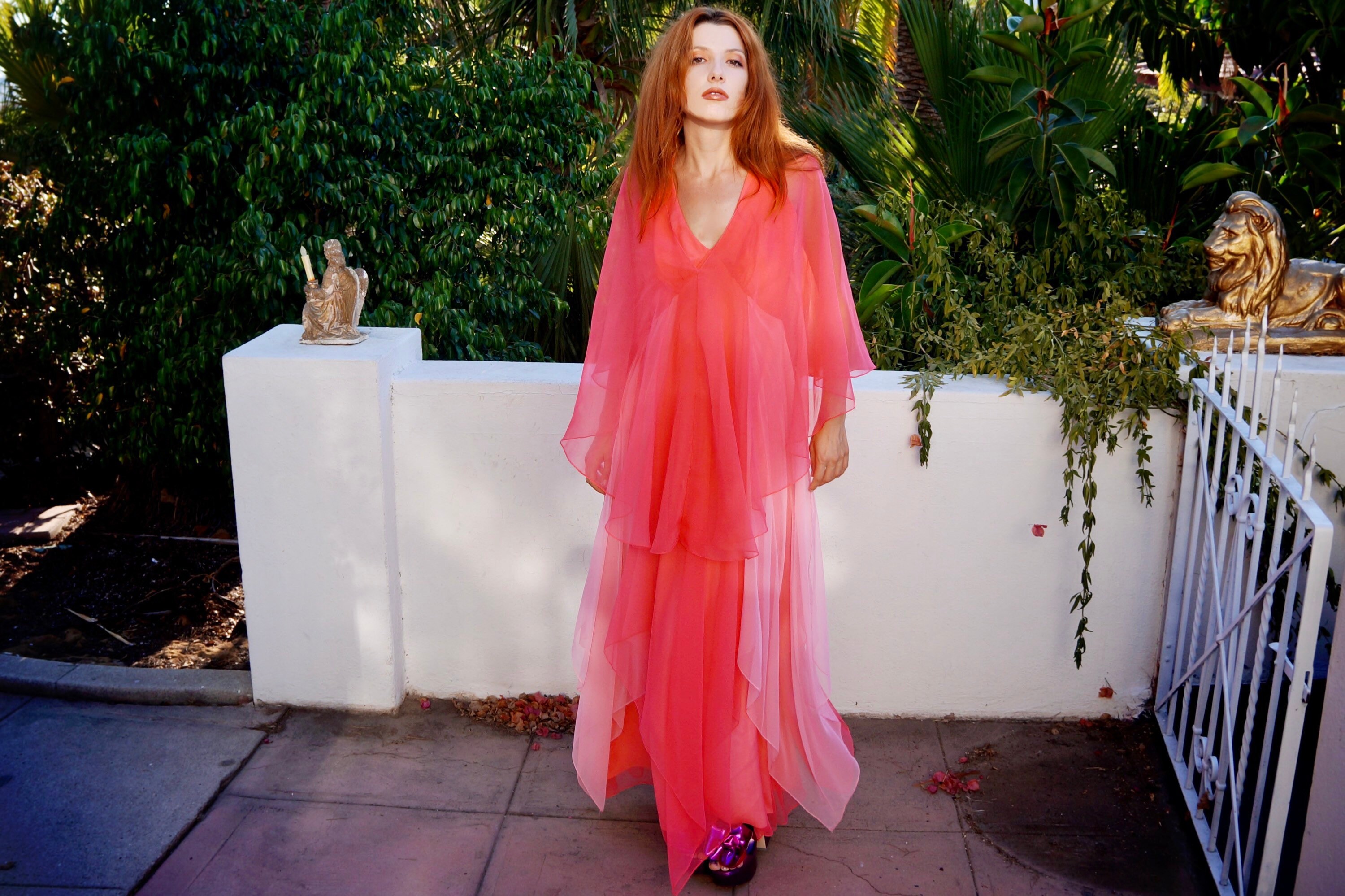 Chiffon Maxi Dress - Etsy