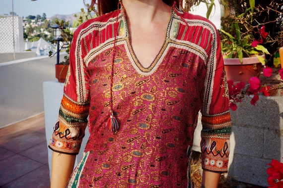 Antique Afghani Kuchi Tunic Choli Dress Ethnic Tr… - image 5