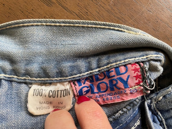 1970s Painted Star Bell Bottoms by Faded Glory / … - image 6