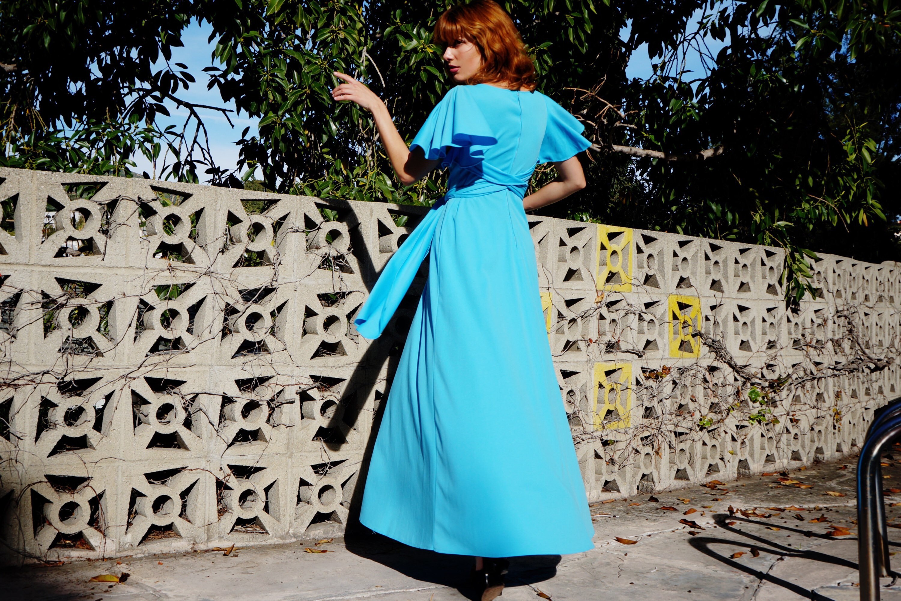 1970s Hostess Dress / 1970s Polyester Maxi Dress / 1970s Prom Dress ...
