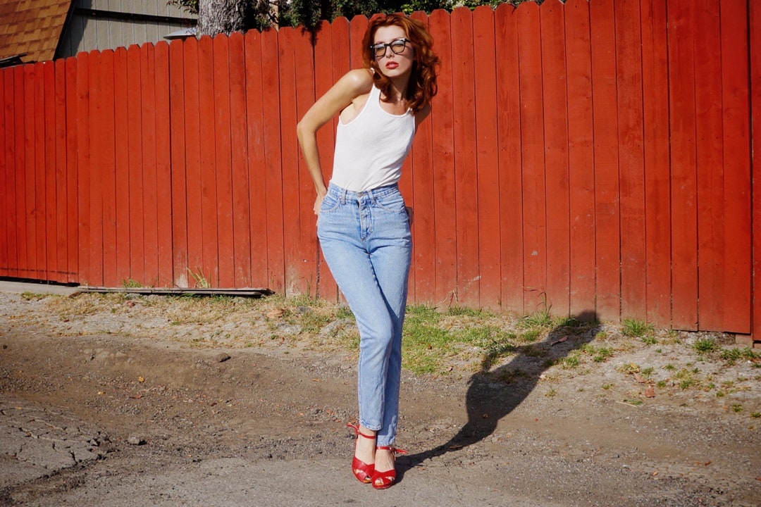 Stijve Low Rise Flare Jeans in 80s Light Wash