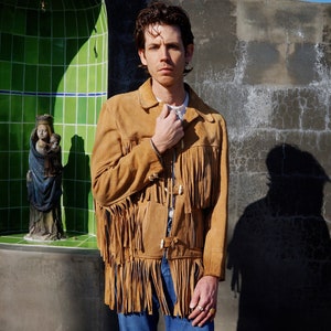1960s Suede Fringe Jacket / 1960s Fringe Western Jacket / 1960s Suede Hippie Jacket