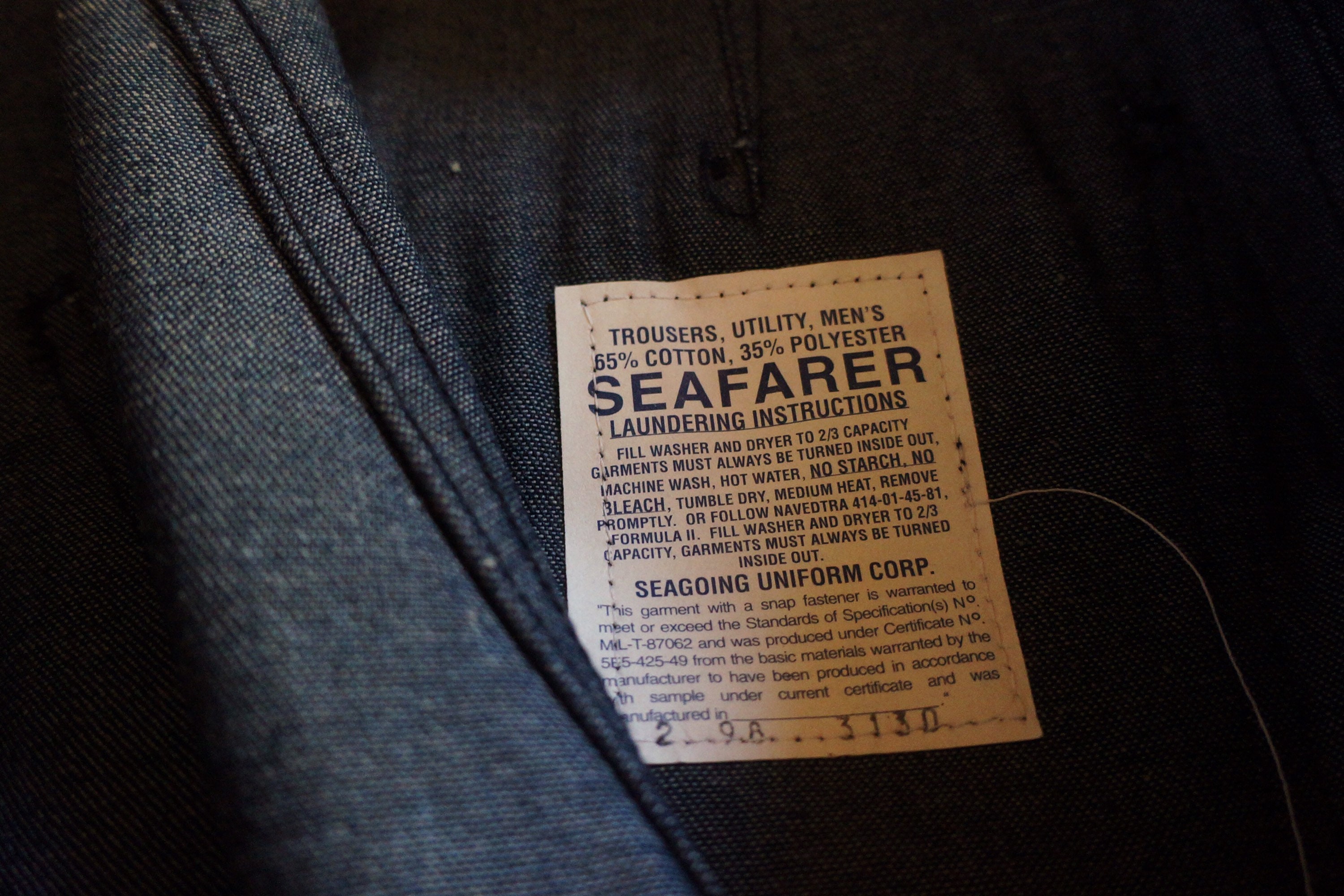 1970s Deadstock Seafarer Denim Shirt