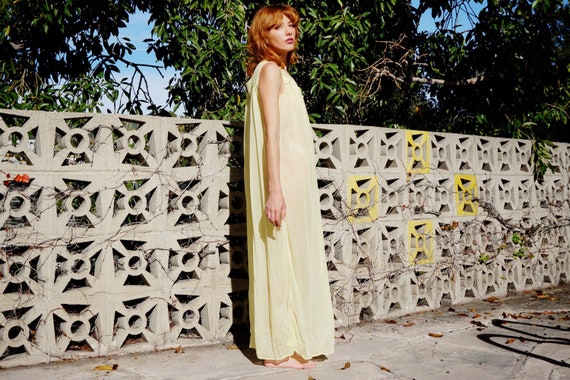 1950s Yellow Slip & Bed Jacket Set Union Made / 1… - image 10