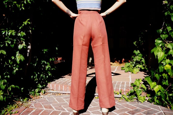 1970s Brown High Rise Bell Bottoms Size 28 / 1970… - image 3