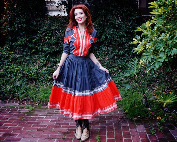 1950's western patio dress - Gem