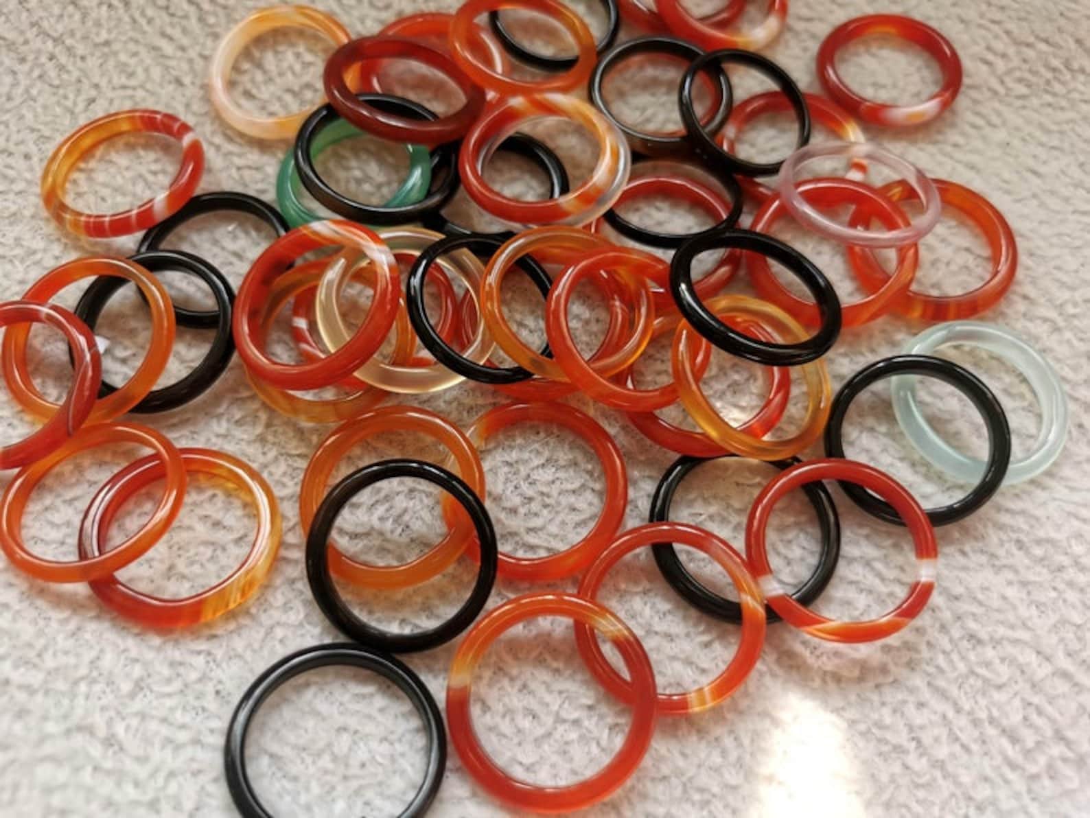 Anelli Conici In Legno Uniquer - 10 Pezzi 3 Misure Diverse, Base Piatta Per Gioielli Fai Da Te