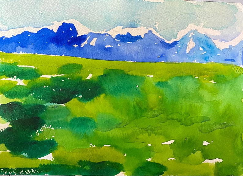 Grand Tetons from Jackson Lake Lodge