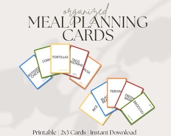 Printable Meal Planning Cards: Weekly Menu Organizer (PDF Download)