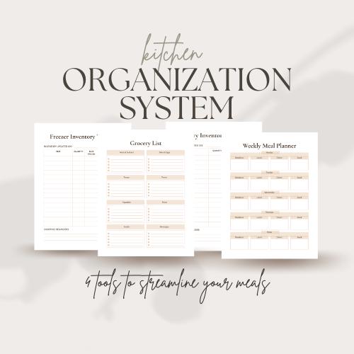Printable Kitchen Organization Bundle | Pantry + Freezer Inventory ...