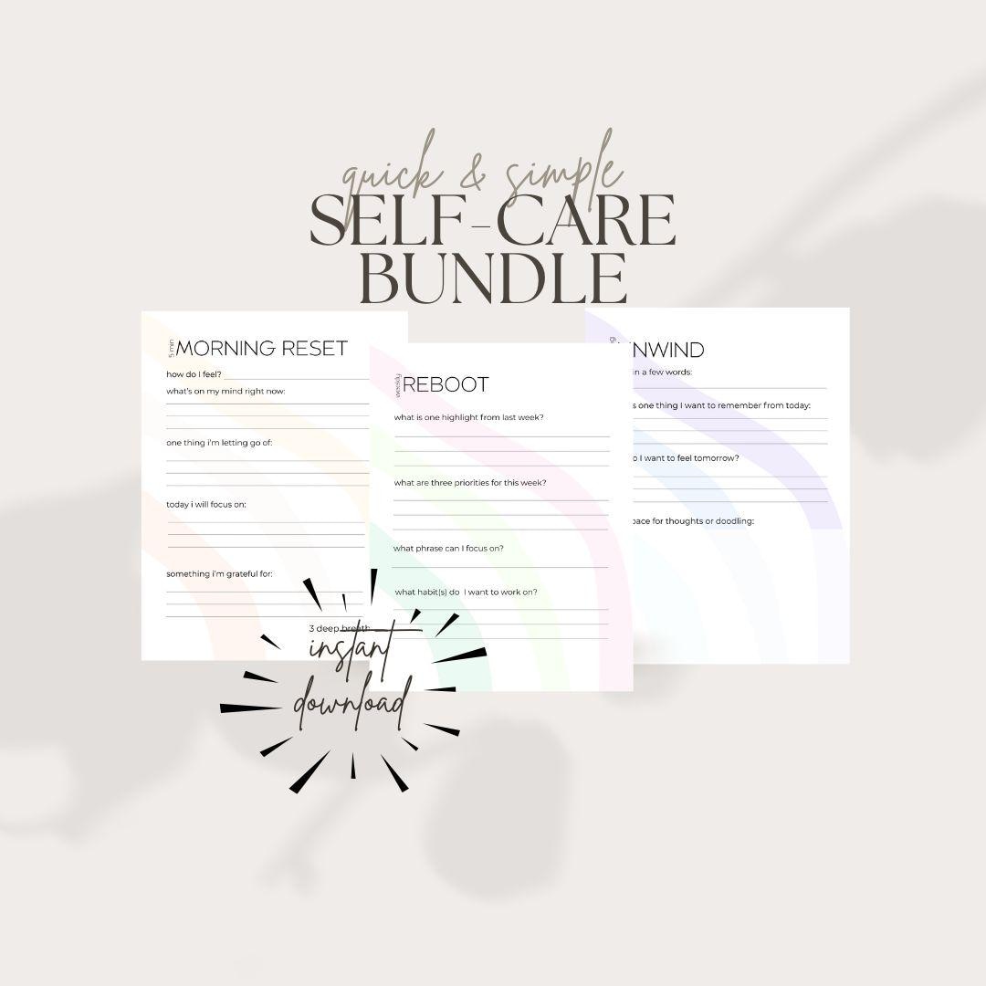 Printable Self-care Bundle for Moms – 5-minute Morning Reset, Weekly ...