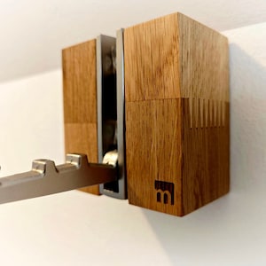 Garderobenhaken Kleiderhaken Mantelhaken Schlüsselhaken Wandhaken FlapCube OAK Eiche Bild 5