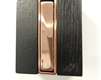 Flap2Cube coat hook solid oak lacquered folding hook black matt white chrome rose gold