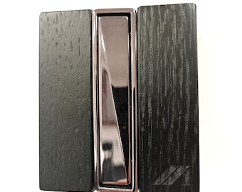 Flap2Cube Garderobenhaken Eiche massiv lackiert Klapphaken schwarz matt weiß chrom rosegold