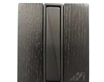 Flap2Cube coat hook solid oak lacquered folding hook matt black