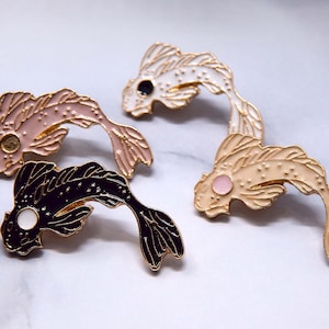 Koi Fisch Metall Pin Buttons