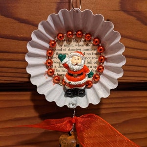 Tart Tin Christmas ornament, Santa