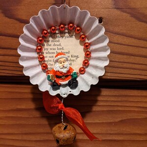 Tart Tin Christmas ornament, Santa