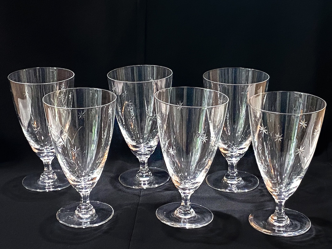Easterling Crystal Iced Tea Glasses Venetian Pattern - Etsy