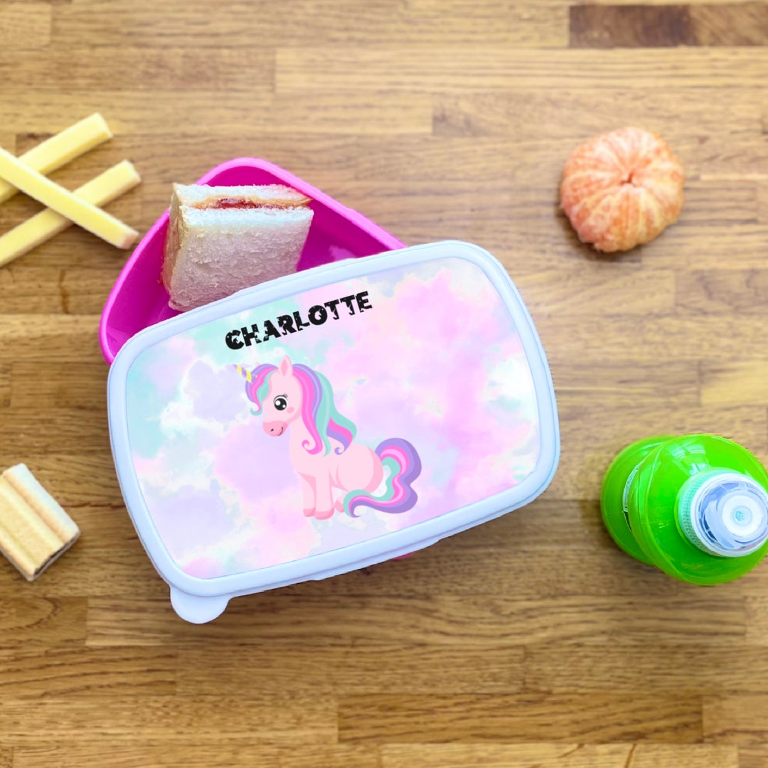 Unicorn Lunch Box, Personalised Choice of 3 Kids Pack Lunch Box