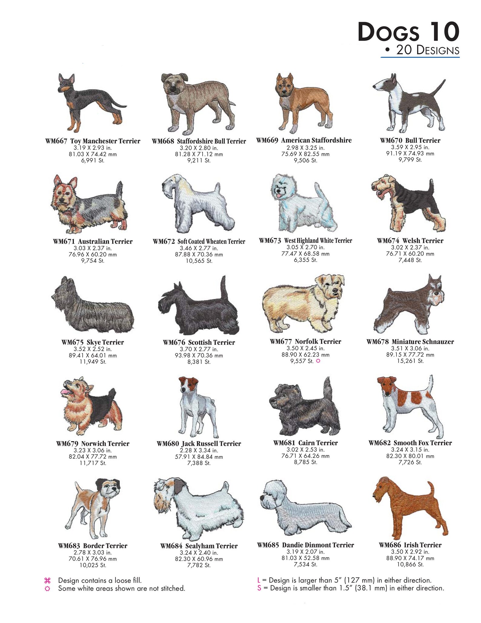 Dogs 2 20 Dog Breeds Machine Embroidery Design Dogs Design Etsy