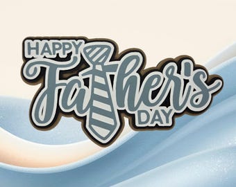 Father’s Day Cake Topper Tie Design | Happy Father’s Day Cake Decor | Necktie Topper | Business Dad Celebration | Masculine Cake Decoration