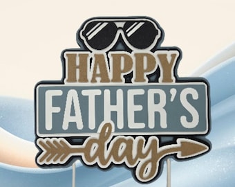 Father’s Day Cake Topper Sunglasses | Cool Dad Cake Decor | Happy Father’s Day Topper | Modern Dad Party Decoration