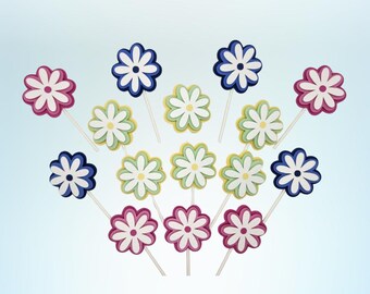 Floral Cupcake Toppers: Baby in Bloom, Oh Baby Shower Decor