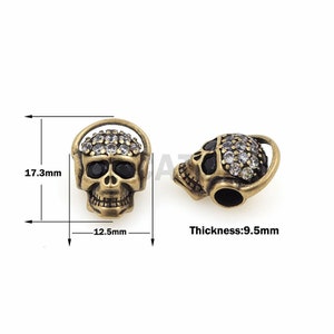 skull jewelry, skull beads, Skull spacer beads, skull discovery, punk skull 17.3x12.5x9.5mm