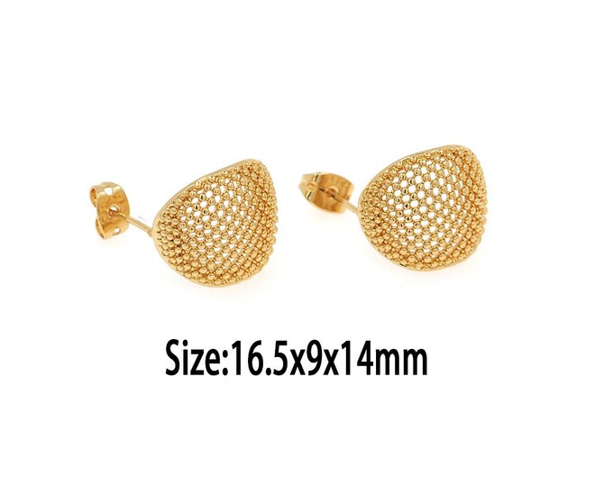 1pair 18K Gold Filled Mesh Stud Earring,Mesh Stud Earrings,Gold Mesh Stud Earrings,Gold Mesh Stud Earrings,Dainty Stud Earrings,Gift For Her