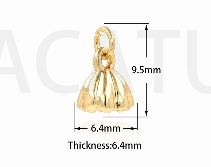 1PCS Lotus Necklace, Lotus Pendant, Plant Pendant, Plant Charm, Lotus Charm, Suitable For Jewelry Making  9.5x6.4x6.4mm