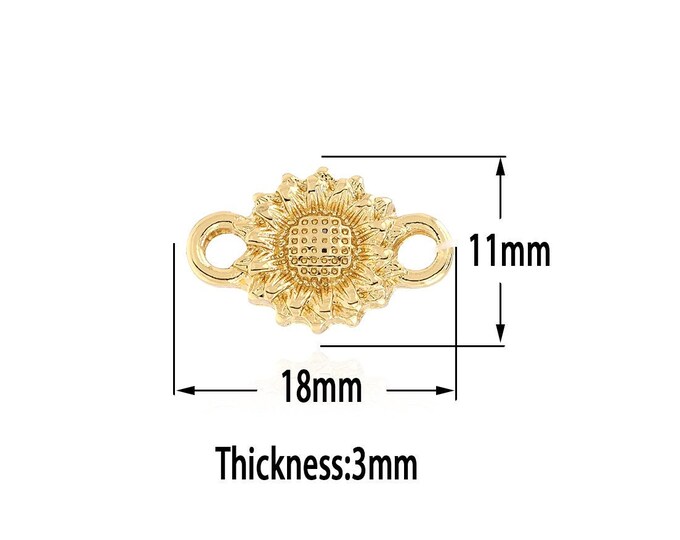 18K Gold Filled Stylish Connectors, Simple Connectors, Dainty Charm Bracelet Necklace for DIY Jewelry Making Supply