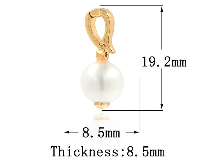 18K Gold Filled Pearl Connector,Gold Dainty Pearl Connector,Pearl Connector Bracelet Necklace for DIY Jewelry Making Supply
