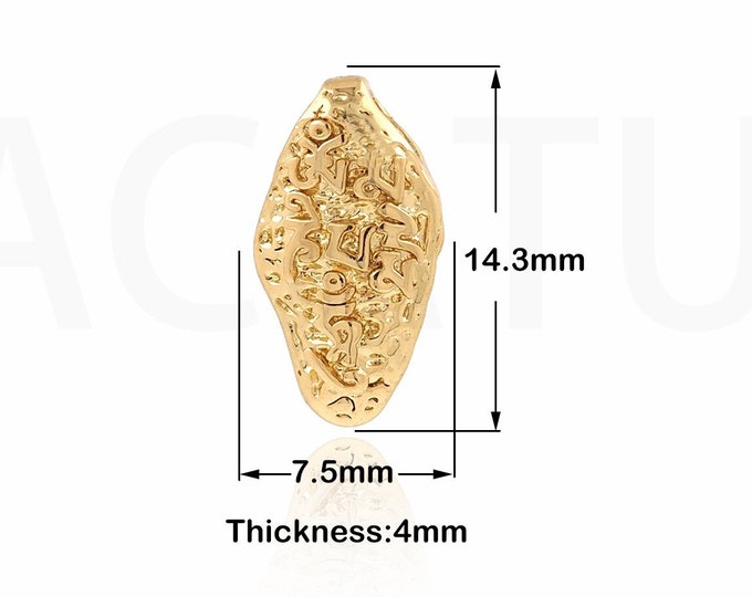 Stone Pendant, Word Necklace, 18K Gold Filled Oval Necklace, Mystery Necklace, DIY Jewelry Supplies, 14.3x7.5x4mm