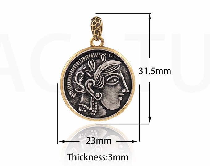 Portrait Charm, Vintage Figure Pendant,18K Gold Filled Engraved Necklace,MicroPavé CZ Vintage Jewelry,DIY Jewelry Supplies,31.5x23x3mm