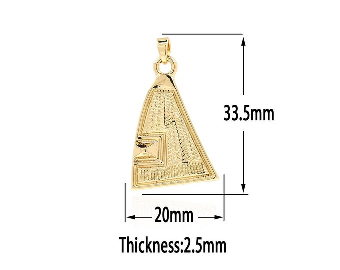 18K Gold Filled Fashion Pendant,Gold  Dainty Charms, Minimalist  Charm Bracelet Necklace for DIY Jewelry Making Supply